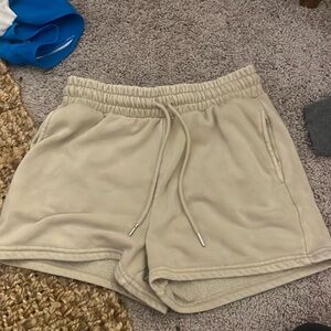 nude sweat shorts